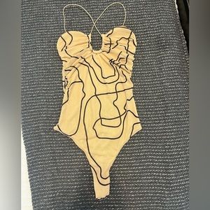 Cream Bodysuit Square Neckline